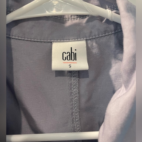 Cabi Tanner Trench in Silver Lake Blue size Small - Picture 3 of 3